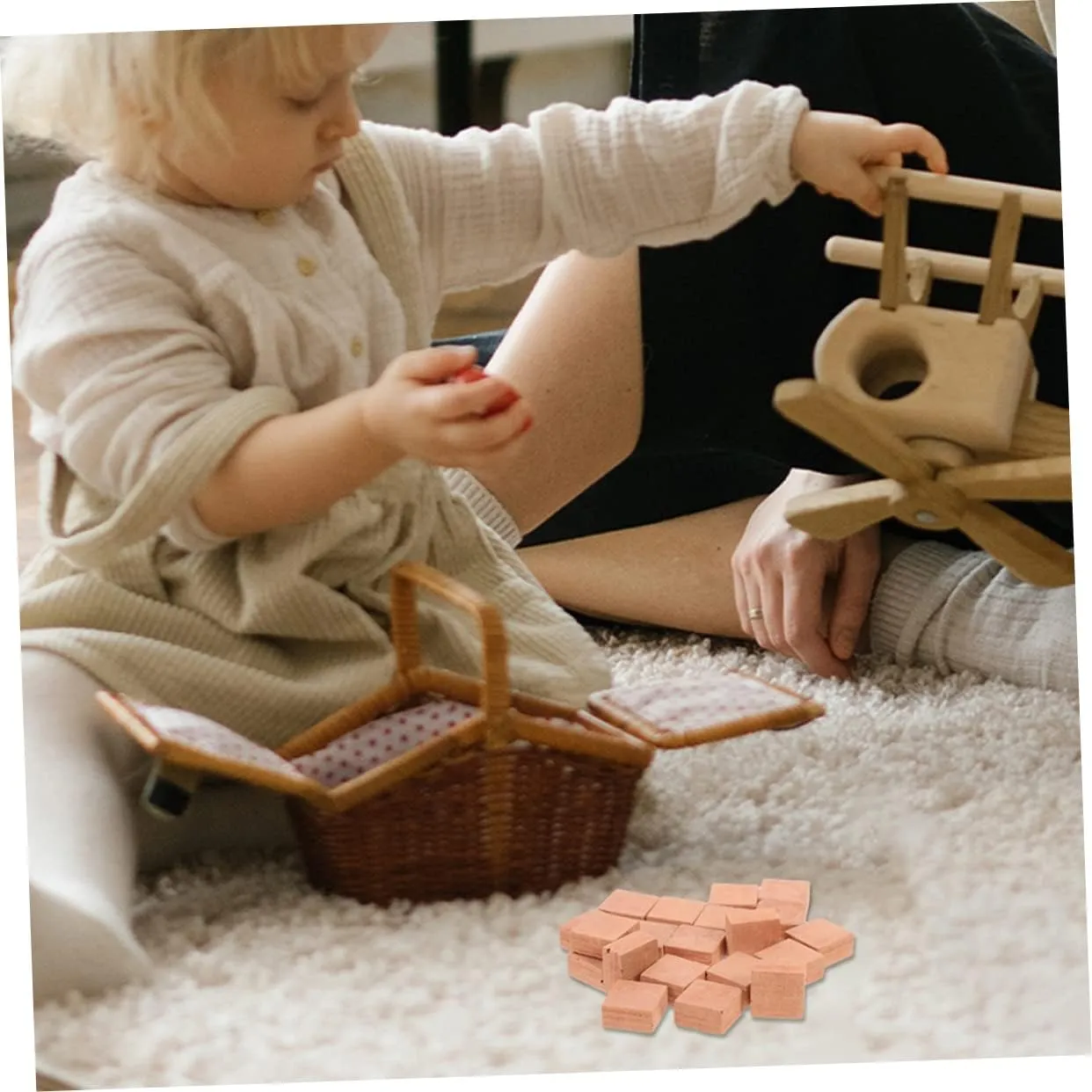 4sets Miniature Bricks Square Shape Faux Model for DIY Micro Landscaping for Creative Crafts and Architectural Projects Present for Friends 40pcs*4