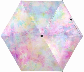 5 Folding Compact Pocket Windproof Umbrella, 6 Ribs Ultra-Light Foldable Vinyl Parasol, Mini Anti-UV Travel Umbrella