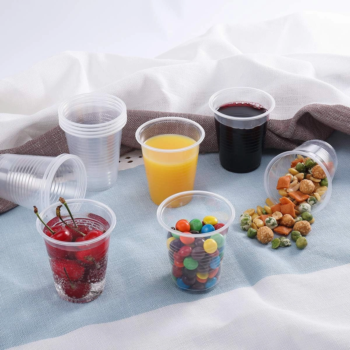 5oz Disposable Plastic Cups 500 Pack - Small Drinking & Sample Cups, Bulk Multi-Use Tumblers for Beverages, Mini Desserts, Home, School, Parties, or Commercial Use