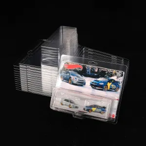 6 Pcs Protector Packs Compatible with Hot Wheels 2 Car Culture Premium Model Car Clamshell Cases Plastic Car Display Protective Case Clear Die Cast Car Blister Pack Covers