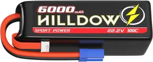 6S 22.2V 6000mah Lipo Battery Softcase100C RC Battery with EC5 Plug for RC Car Truck RC Boat Airplane Helicopter Quadcopter