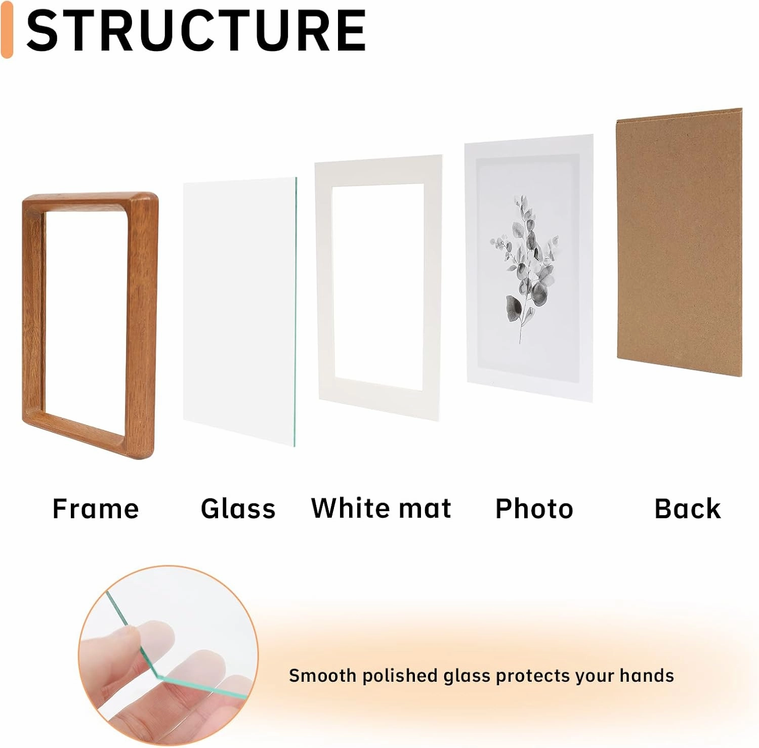 8x10 Picture Frame Set of 2 Natural Wood Photo Frames Display Pictures 5x7 with Mat or 8x10 without Mat Multi Photo Frames Collage for Wall or Tabletop Decor