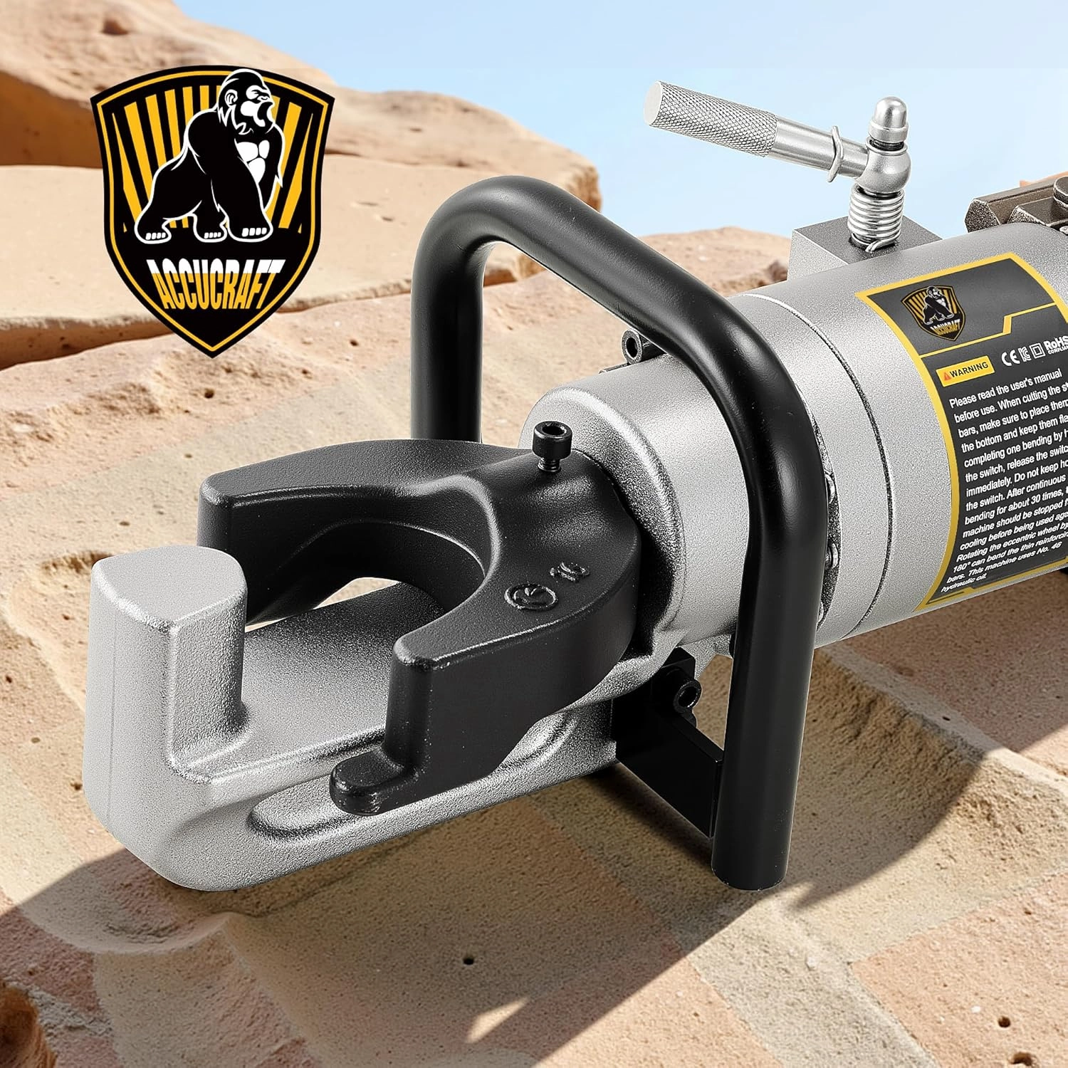 [Upgraded Version] Electric Rebar Bender with Brushless Motor, Bending up to 5/8 Inch 16mm #5 Rebar, Bend Angle 0-130°, 1100W Portable Hydraulic Rebar Bender Tool, Handheld Rebar Bender Machine, 110V