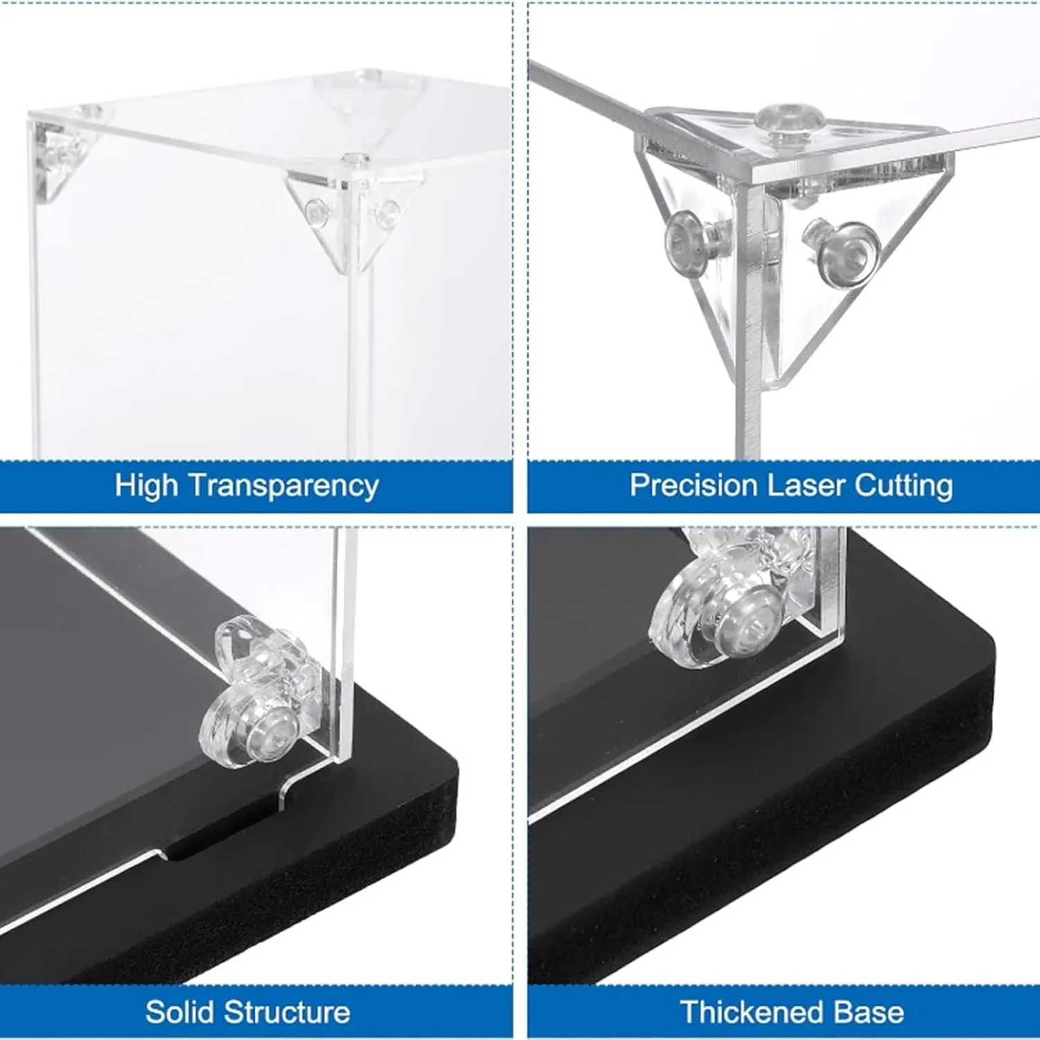 Acrylic Display Case, Model Display Shelf, Stackable Shoe Organizer, Clear Showcase for Display Car Model Toys, Dust Proof Protection(20x30x20cm)