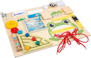 Adena Montessori Wooden Busy Board for Toddlers,Montessori Sensory Activity Board for Fine Motor Skills Travel Toy, Basic Life Skills Educational Learning Gifts for 2 3 4 5 Years Old Kids Boys Girls