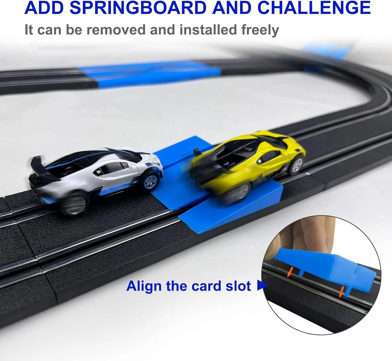 AGM MASTECH High Speed Series Dual Track Set, 8.4m Electric Track with 4 Vehicles Official Licensed Slot car Racing, Comes with 2 Hand Controls and Track Parts and a Lap Counter.