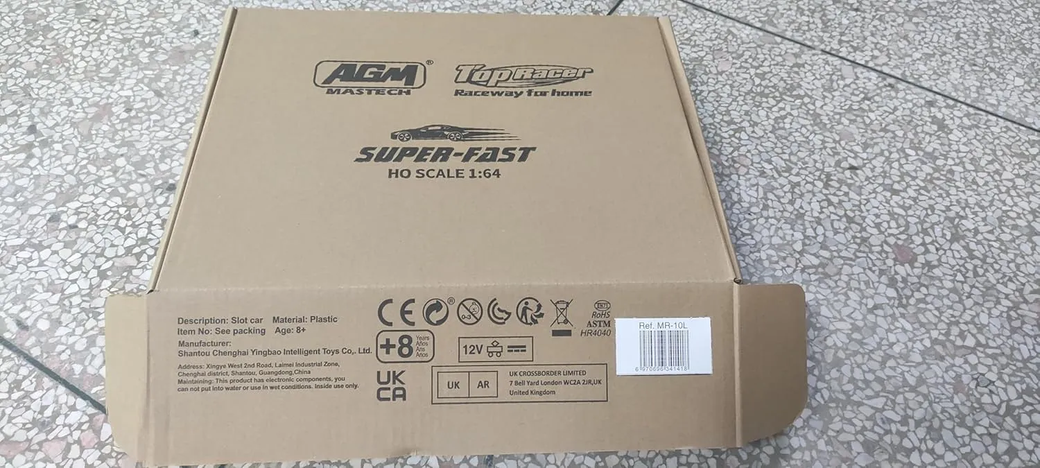 AGM MASTECH High Speed Series Dual Track Set, 8.4m Electric Track with 4 Vehicles Official Licensed Slot car Racing, Comes with 2 Hand Controls and Track Parts and a Lap Counter.