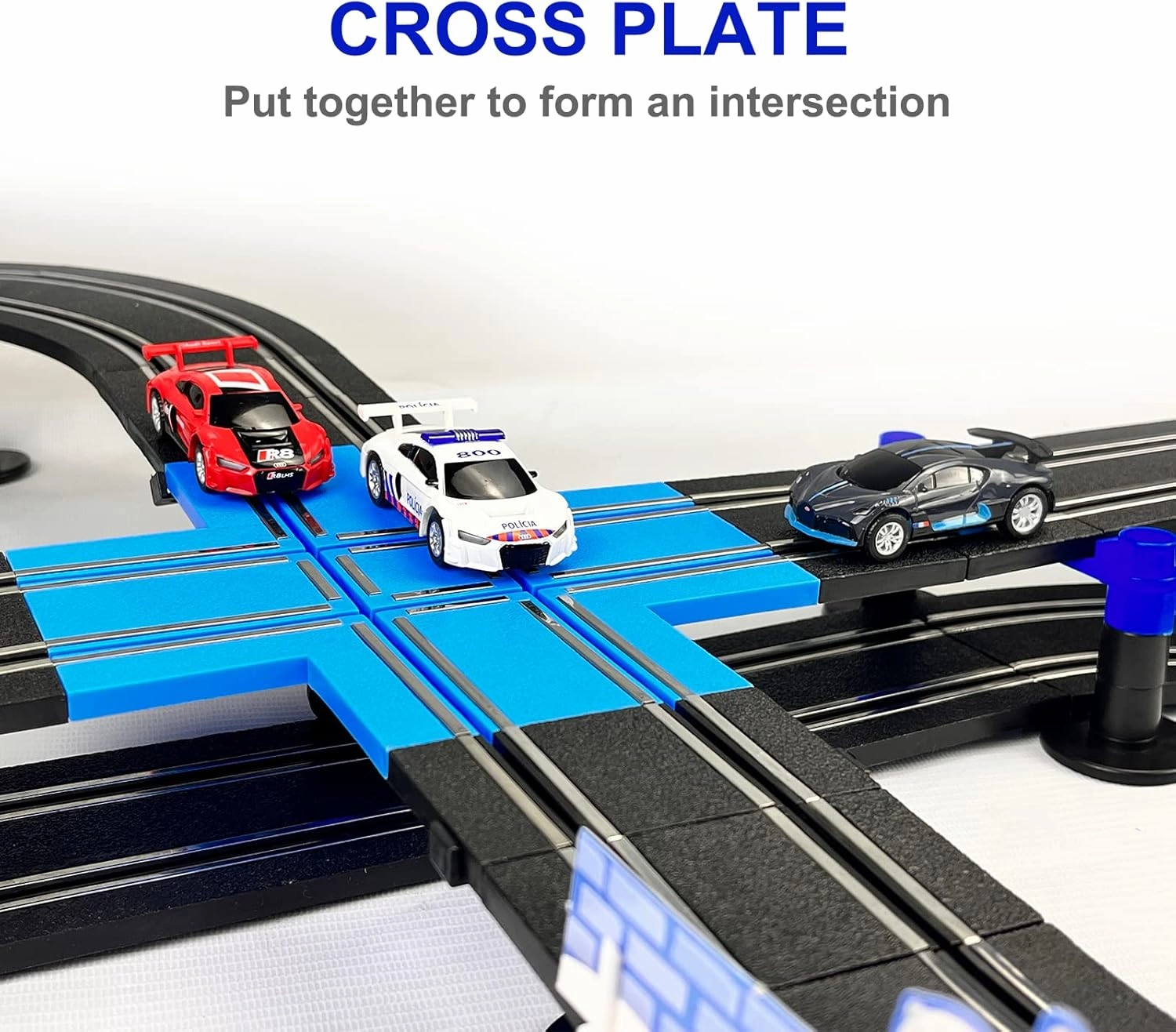 AGM MASETCH High Speed Series Tram Dual Track Set, Track with 4 Vehicles Official Licensed Slot car Racing, Comes with 2 Hand Controls and Track Parts and a Lap Counter.