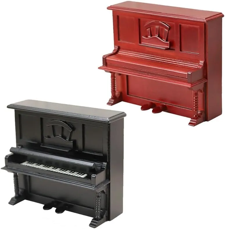 AirAds Dollhouse 1:12 Miniature Piano Classic Standard Piano; Price Each (1 red Piano)
