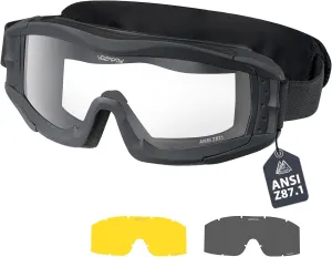 Airsoft Goggles Anti Fog with ANSI Z87.1 Certified, Safety Goggles Impact Resistant, Tactical Shooting Glasses