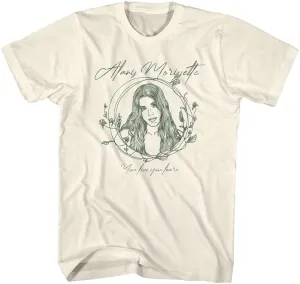 Alanis Morissette T Shirt You Learn Adult Natural Short Sleeve 90s Music Icon Vintage Style Graphic Tees