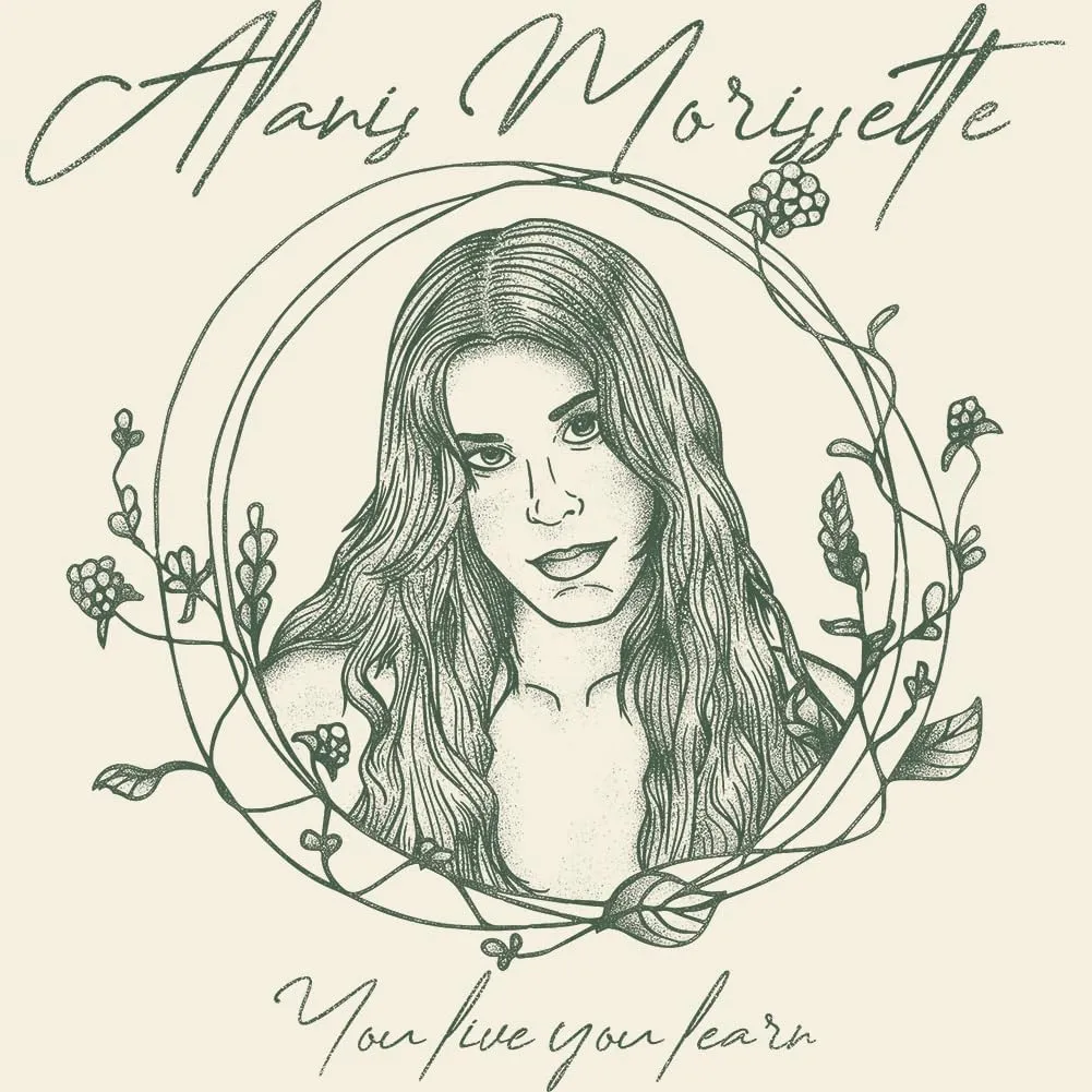Alanis Morissette T Shirt You Learn Adult Natural Short Sleeve 90s Music Icon Vintage Style Graphic Tees