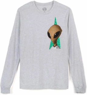 Alien Workshop Skateboards Longsleeve Shirt Visitor Reality Heather Grey