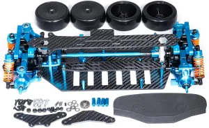 Alloy & Carbon RC Chassis Shaft Drive Touring Car Body Frame Kit for 1/10 Tamiya TT02 Upgrades