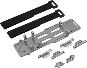 Aluminum Alloy Battery Holder/ESC/Receiver Bracket for LOSI 1/18 Mini LMT 4X4 Brushed Monster Truck Metal Upgarded RC Parts (Titanium)