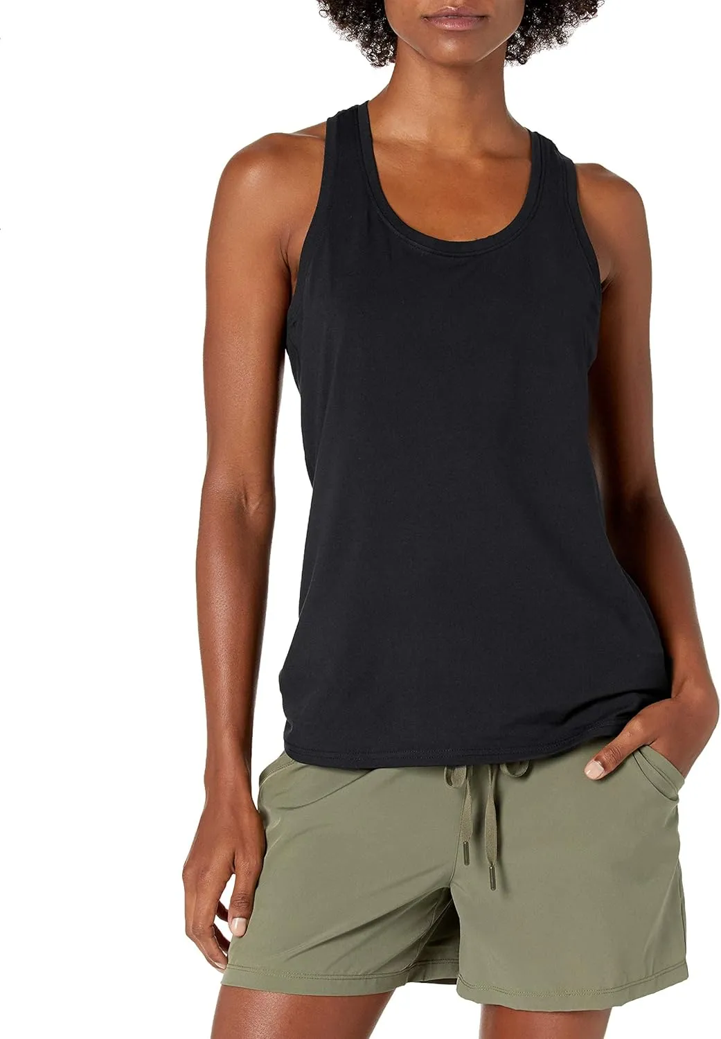 Amazon Essentials Women's Active Quick Dry Tech Stretch Racerback Tank Top (Available in Plus Size), Multipacks