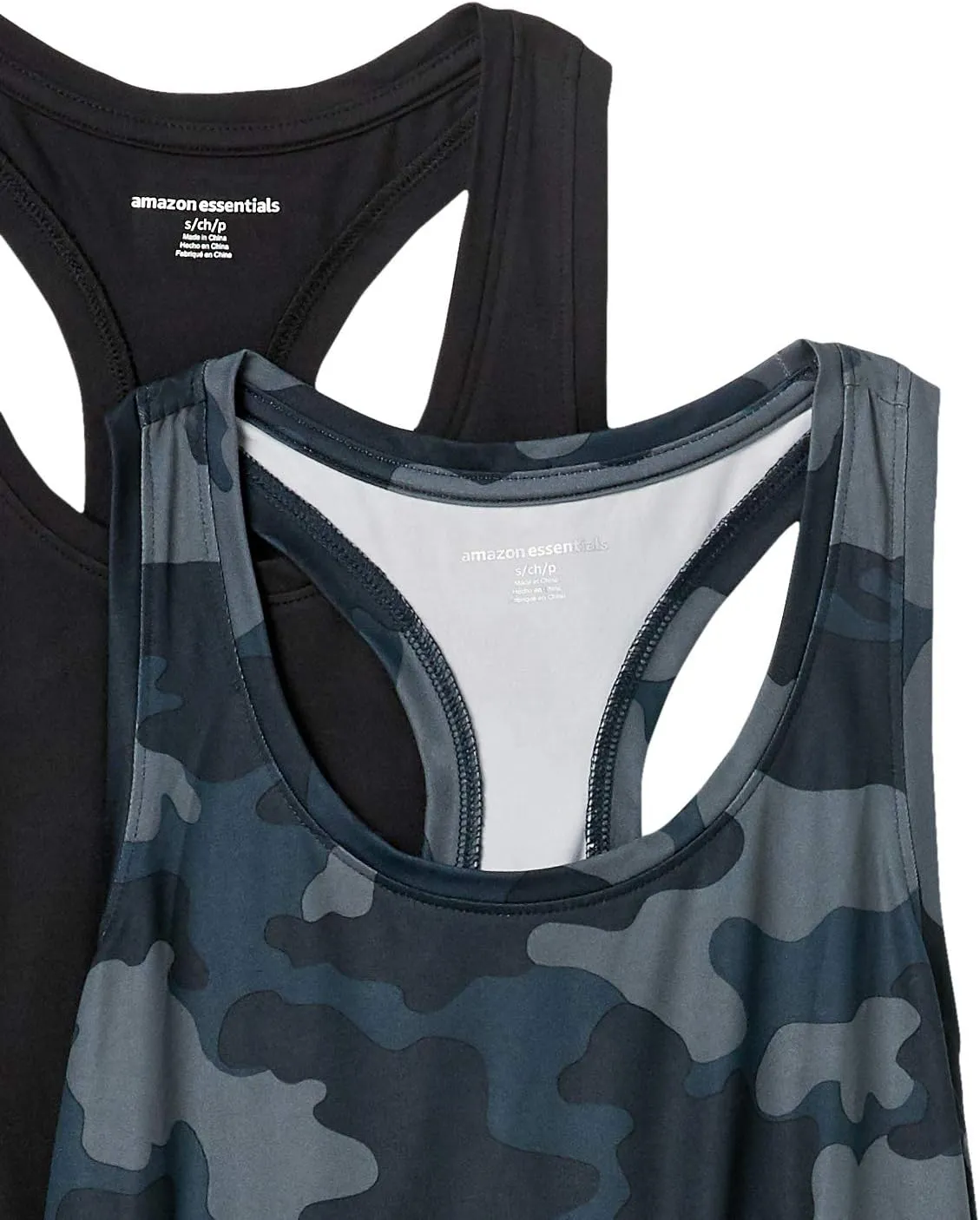 Amazon Essentials Women's Active Quick Dry Tech Stretch Racerback Tank Top (Available in Plus Size), Multipacks