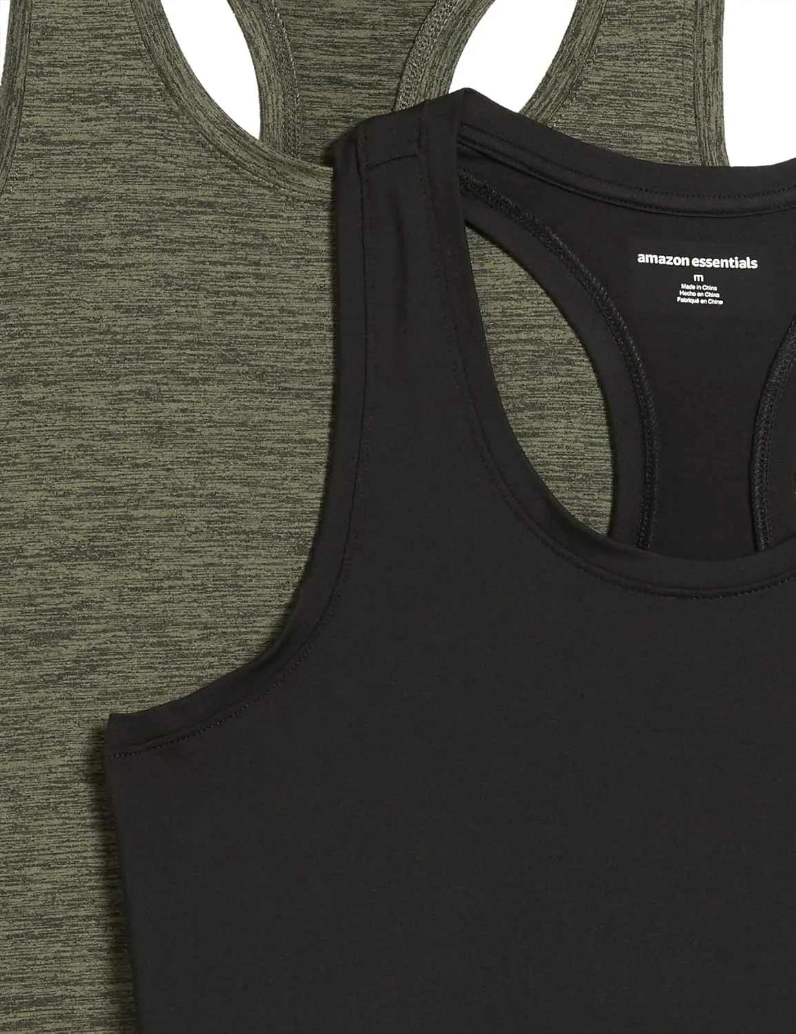 Amazon Essentials Women's Active Quick Dry Tech Stretch Racerback Tank Top (Available in Plus Size), Multipacks