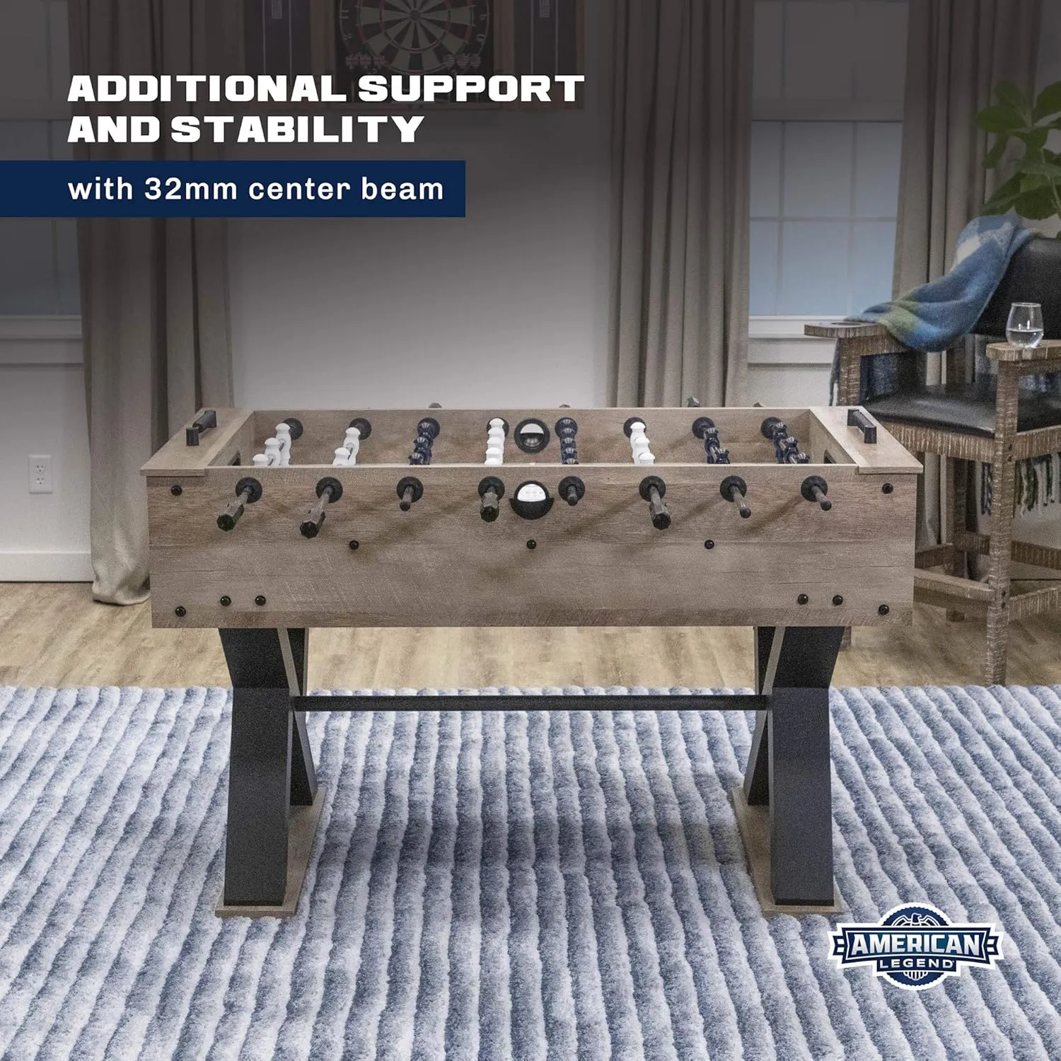 American Legend Foosball Tables - Modern Design - Official Size Playfield - Kirkwood and Manhattan Styles