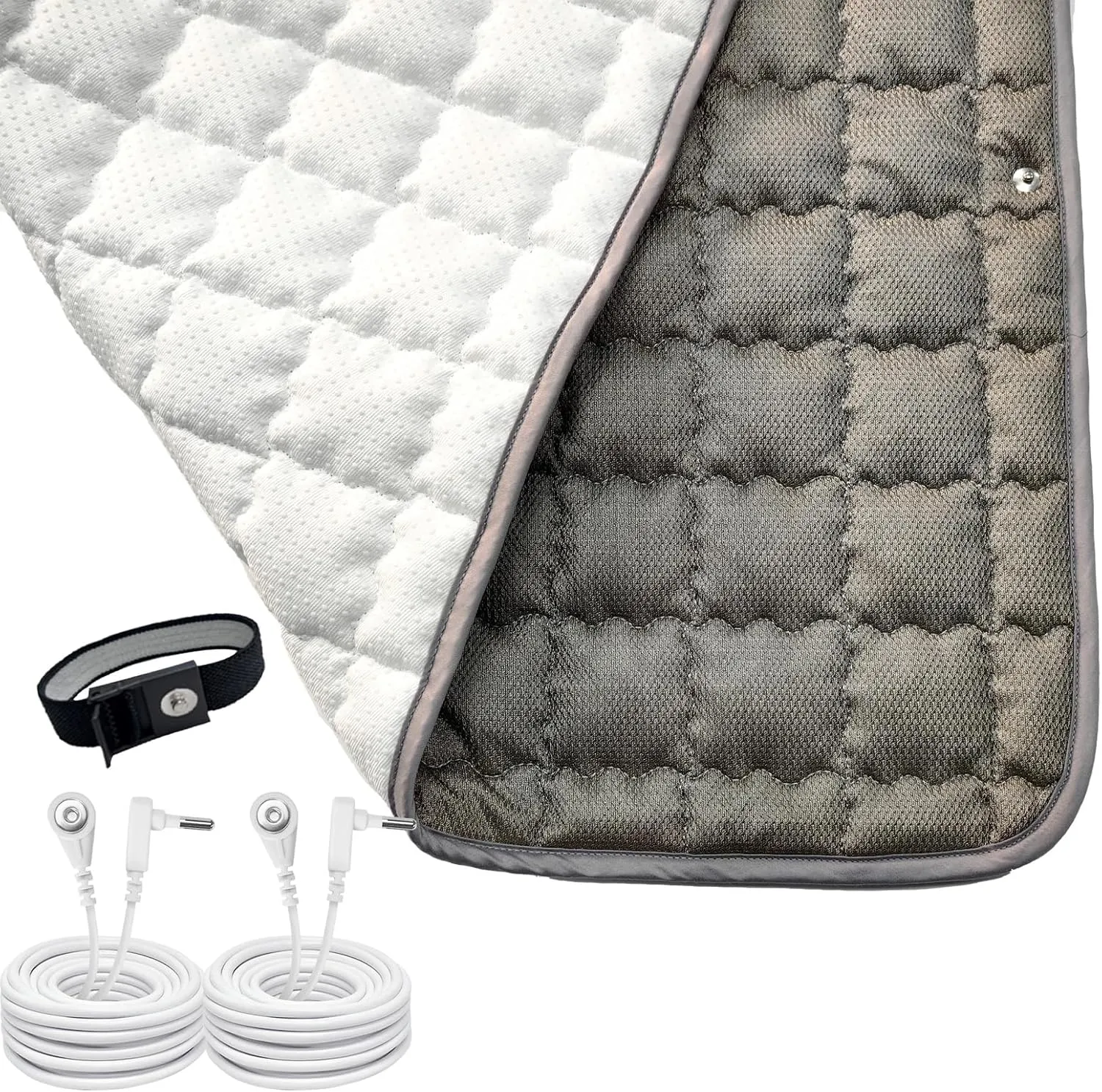 Amerthing Grounding Mats - Upgraded Healthy Conductive Energy Pads to Earth for Bed and Seats to Sleep Better and Recovery, 100% Silver Fiber Indoor and Portable Relax Blanket.