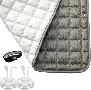 Amerthing Grounding Mats - Upgraded Healthy Conductive Energy Pads to Earth for Bed and Seats to Sleep Better and Recovery, 100% Silver Fiber Indoor and Portable Relax Blanket.