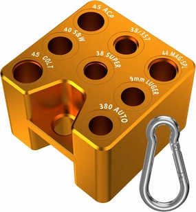Ammo Checkers, Ammo Checker Cartridge Gauge, Accurate Size Ammo Checker Cartridge Gauge for Reloading, Ammunition Ammo Checkers with Snap Hook