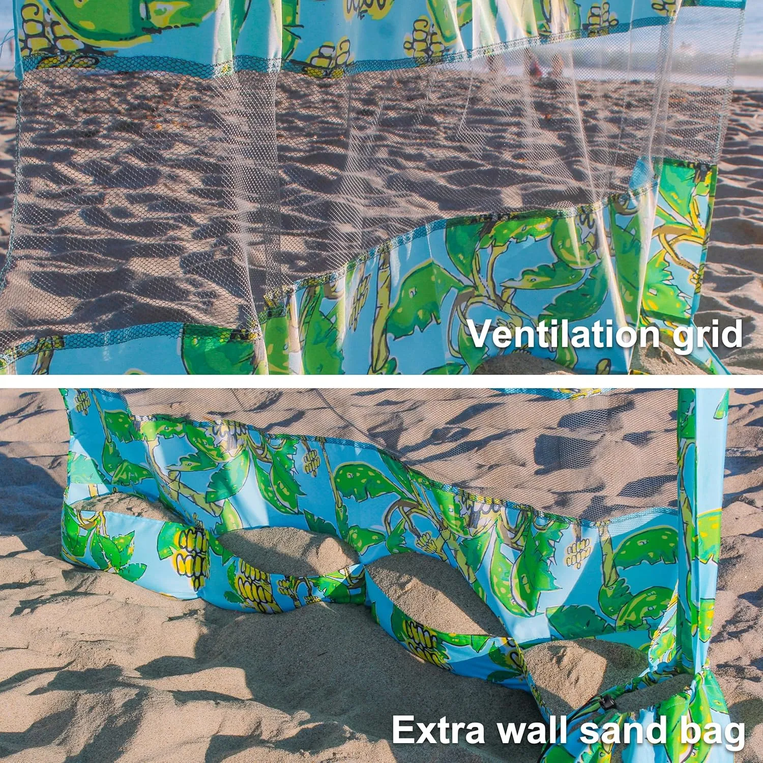 AMMSUN Beach Cabana Sidewall, Additional Privacy Sunwall for AMMSUN 6.2'×6.2' Beach Cabana, Easy Set Up and Take Down