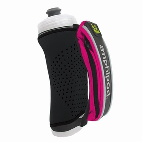 Amphipod Hydraform Jett-Lite Thermal Handheld, Ergonomic Hydration & Storage for Runners, Hikers & Athletes (12 & 20 oz.) - Sangria/Black - 20 oz.