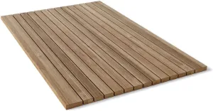 Anderson Teak SPA-3120 Rectangular Roll It & Go Teak Shower Mat, Natural