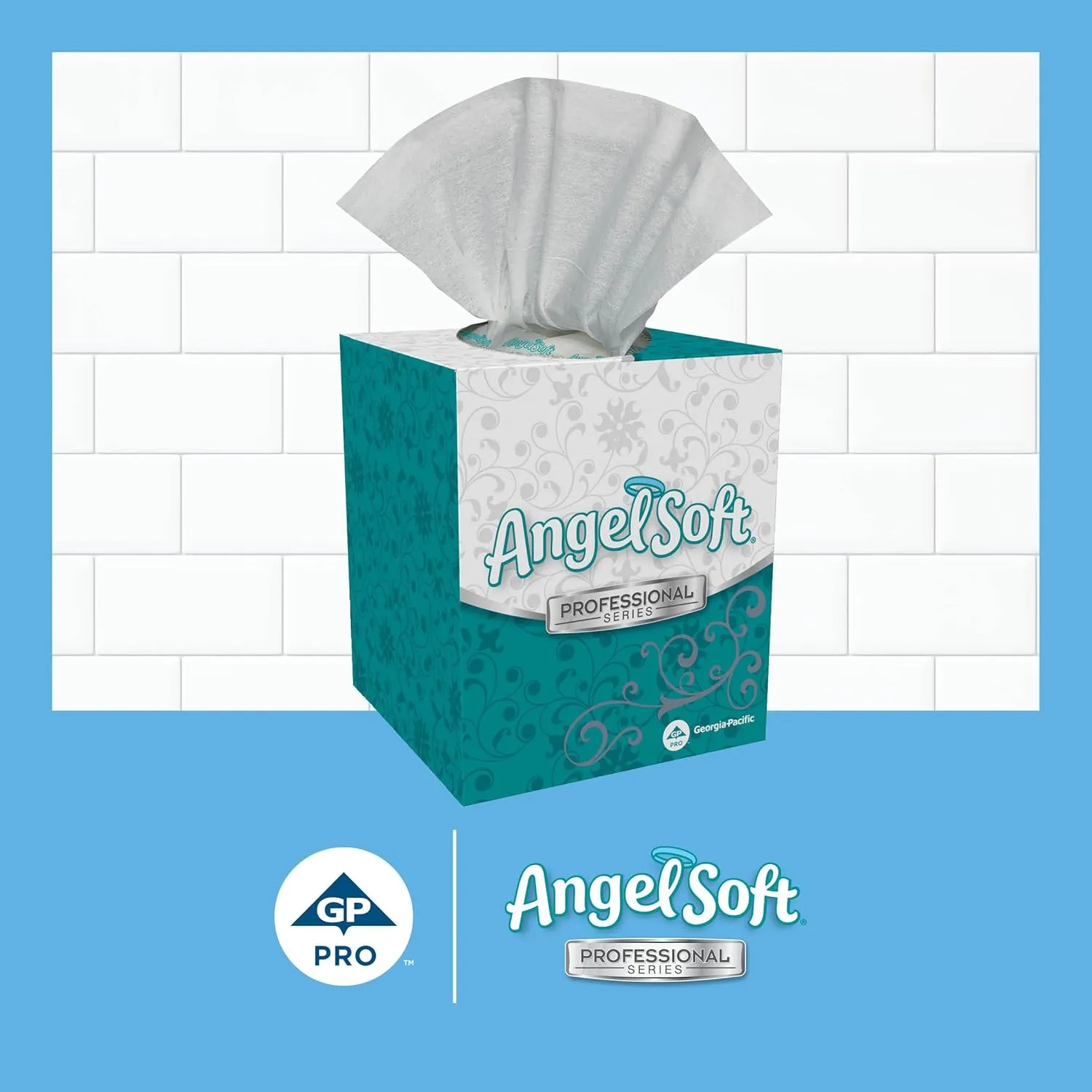 Angel Soft Professional Series 2-Ply Facial Tissue (46580), 96 Sheets, 36 Boxes, Bulk Pack, Ideal for Bathrooms, Meeting Rooms, Reception Areas