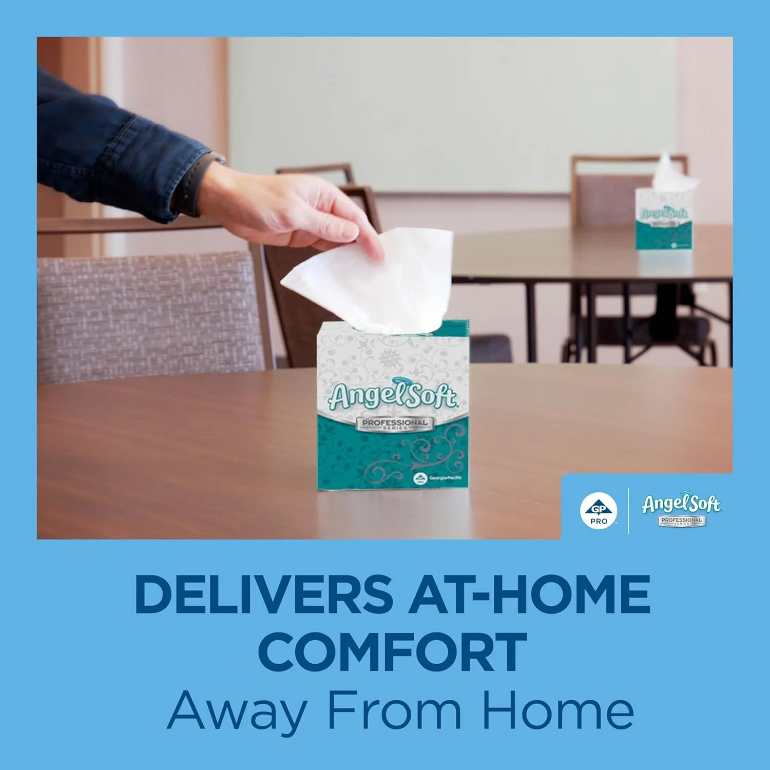 Angel Soft Professional Series 2-Ply Facial Tissue (46580), 96 Sheets, 36 Boxes, Bulk Pack, Ideal for Bathrooms, Meeting Rooms, Reception Areas