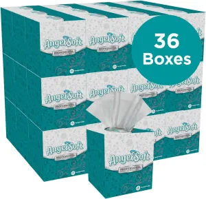 Angel Soft Professional Series 2-Ply Facial Tissue (46580), 96 Sheets, 36 Boxes, Bulk Pack, Ideal for Bathrooms, Meeting Rooms, Reception Areas
