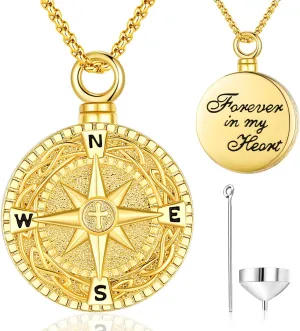 Aniu Cremation Jewelry for Ashes S925 Sterling Silver Urn Necklace Memorial Necklace for Human Ashes of Loved Ones Keepsake Pendant for Men Women