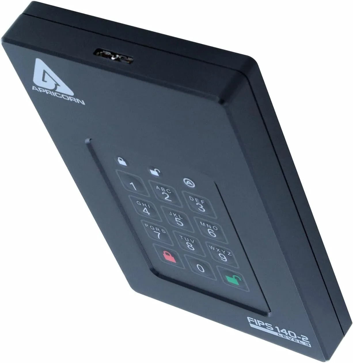 Apricorn 2TB Aegis Fortress L3- FIPS Level 3 Validated USB 3.0 Hardware Encrypted Portable Drive (AFL3-2TB) , black