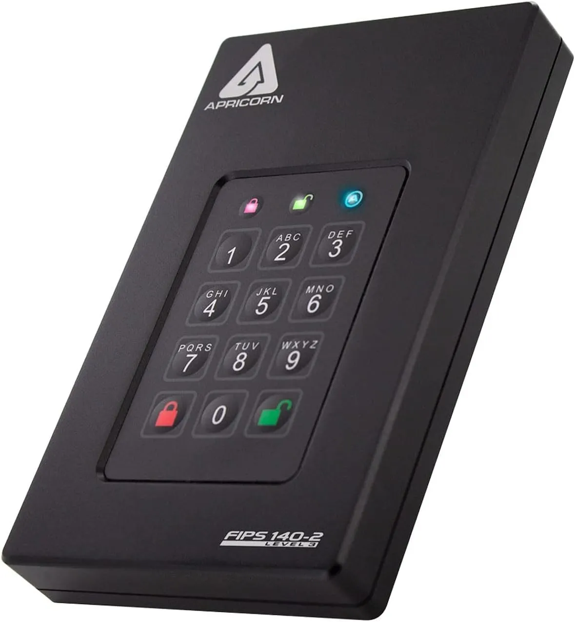 Apricorn 2TB Aegis Fortress L3- FIPS Level 3 Validated USB 3.0 Hardware Encrypted Portable Drive (AFL3-2TB) , black