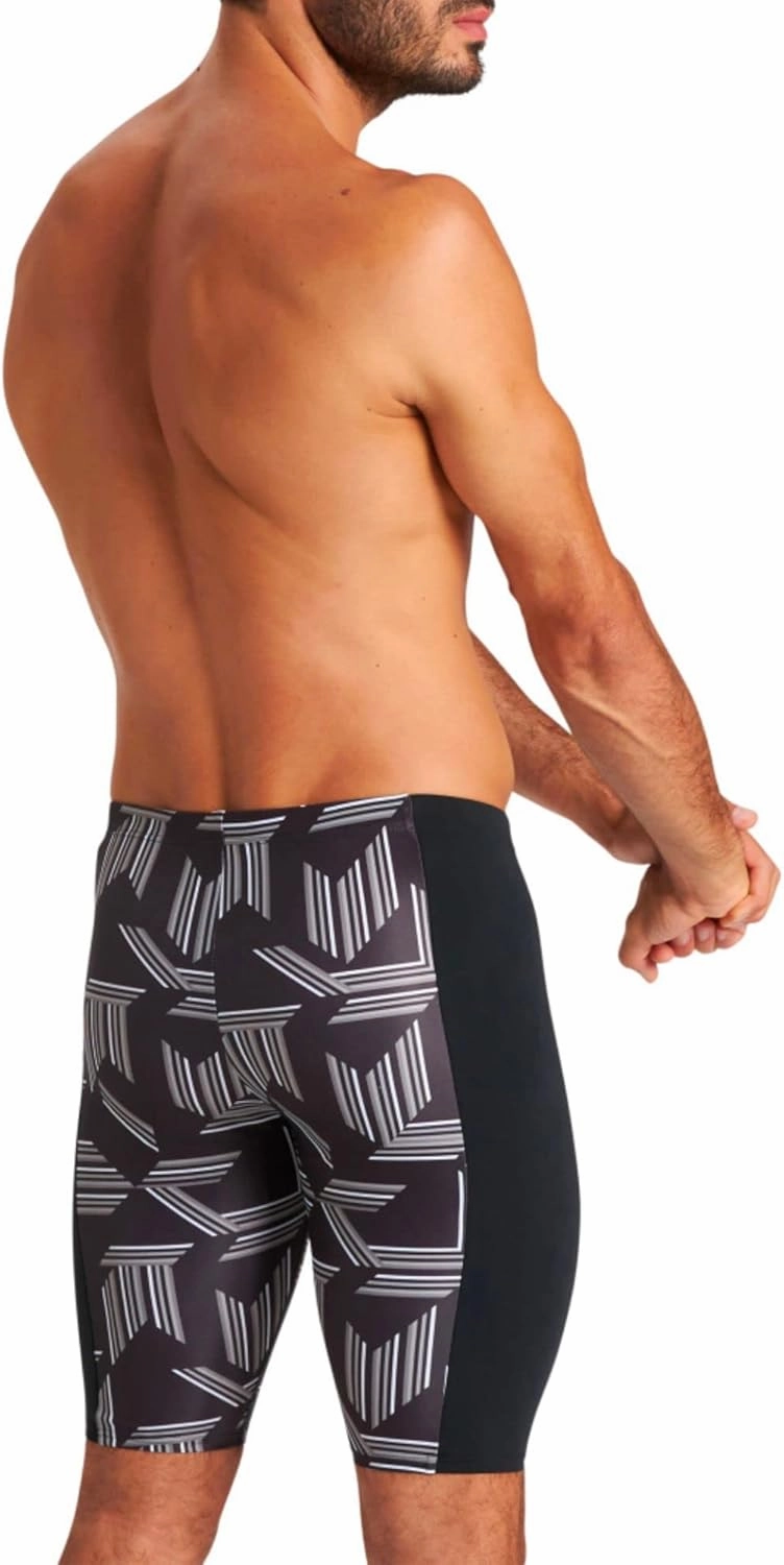 ARENA Puzzled Athletic Swim Jammers for Men Competitive Racing, Training, Quick Dry, Compression, Chlorine Resistant Swimsuit