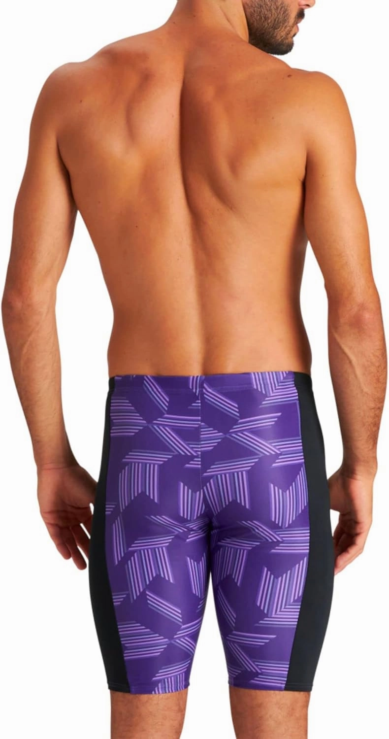 ARENA Puzzled Athletic Swim Jammers for Men Competitive Racing, Training, Quick Dry, Compression, Chlorine Resistant Swimsuit