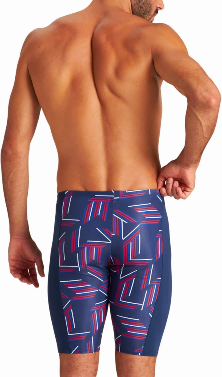 ARENA Puzzled Athletic Swim Jammers for Men Competitive Racing, Training, Quick Dry, Compression, Chlorine Resistant Swimsuit