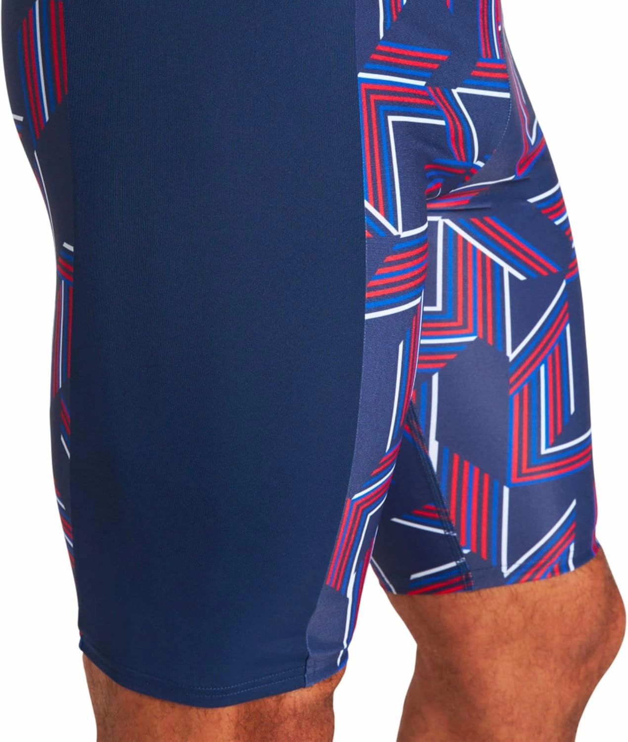 ARENA Puzzled Athletic Swim Jammers for Men Competitive Racing, Training, Quick Dry, Compression, Chlorine Resistant Swimsuit
