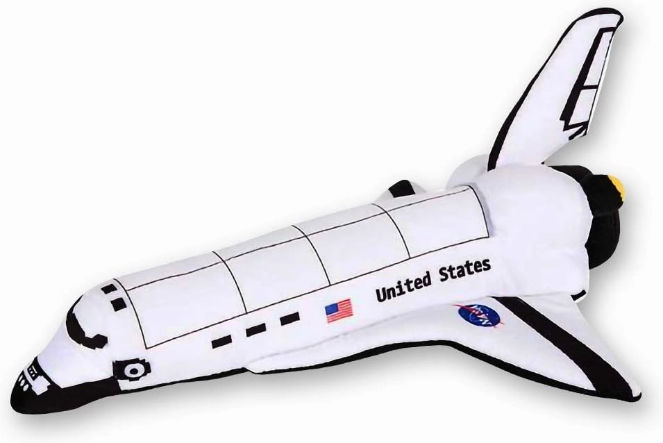 ArtCreativity Stuffed Space Shuttle - 14" Soft Cuddly Astronaut Toy for Kids, Easter Basket Stuffer, Birthday Gift