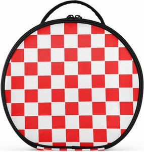 Augenstern Travel Makeup Bag Cosmetic Bag Classic-red-white-checkered Girl Portable Organizer Makeup Train Case Women Toiletry Bag