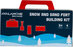 Avalanche Brands | Snow & Sand Fort Building Kit | Red | 4-Piece Set