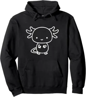 Axolotl Inside Pocket Watching You, Walking Fish Axolotl Pullover Hoodie