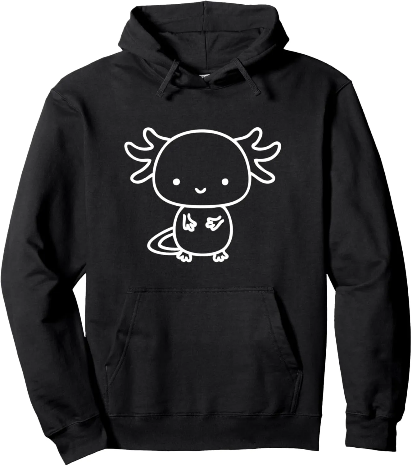 Axolotl Inside Pocket Watching You, Walking Fish Axolotl Pullover Hoodie