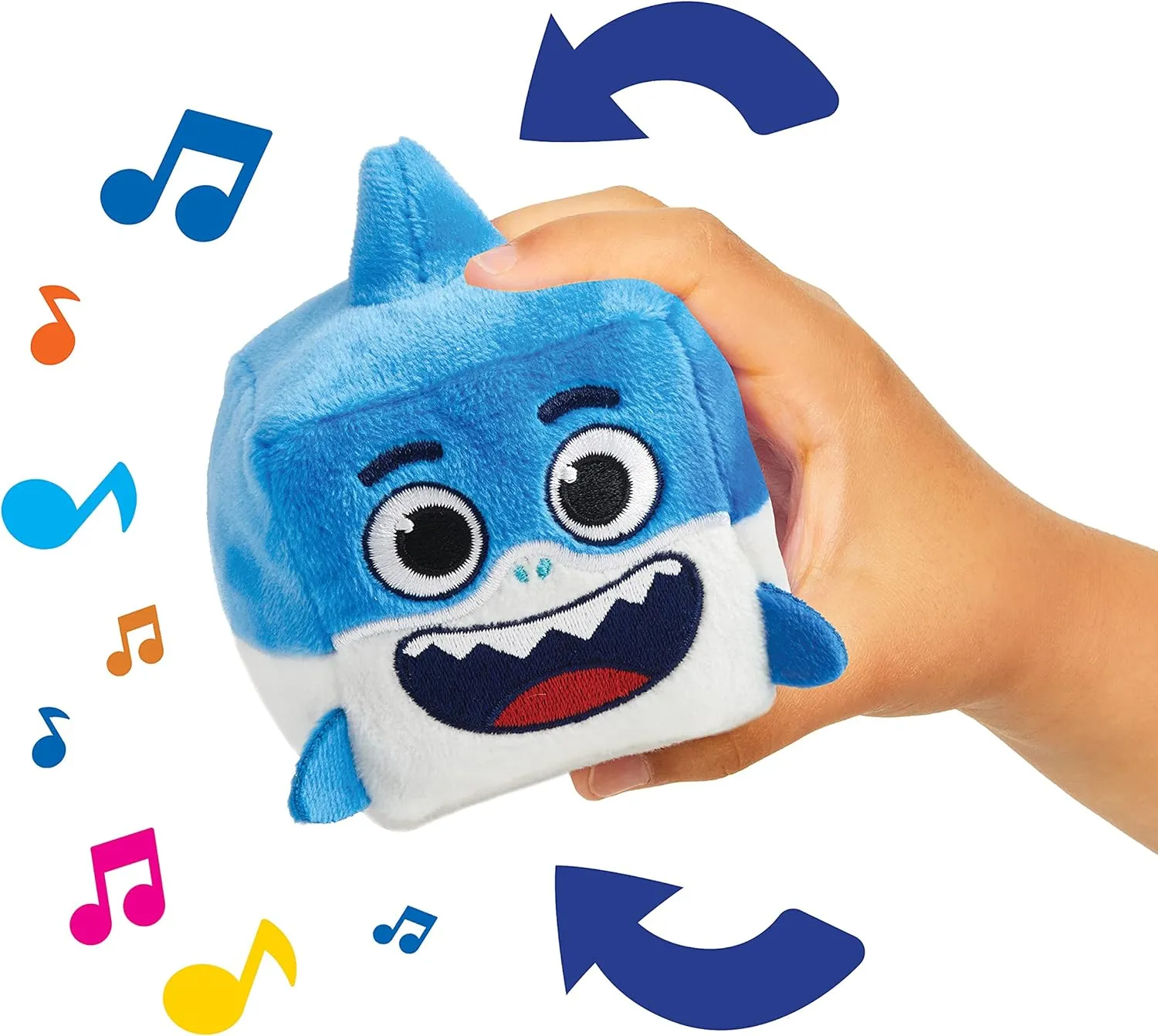 Baby Shark's Big Show! Song Cube – Singing Baby Shark Plush – Stuffed Animal Toys for Toddlers - Blue