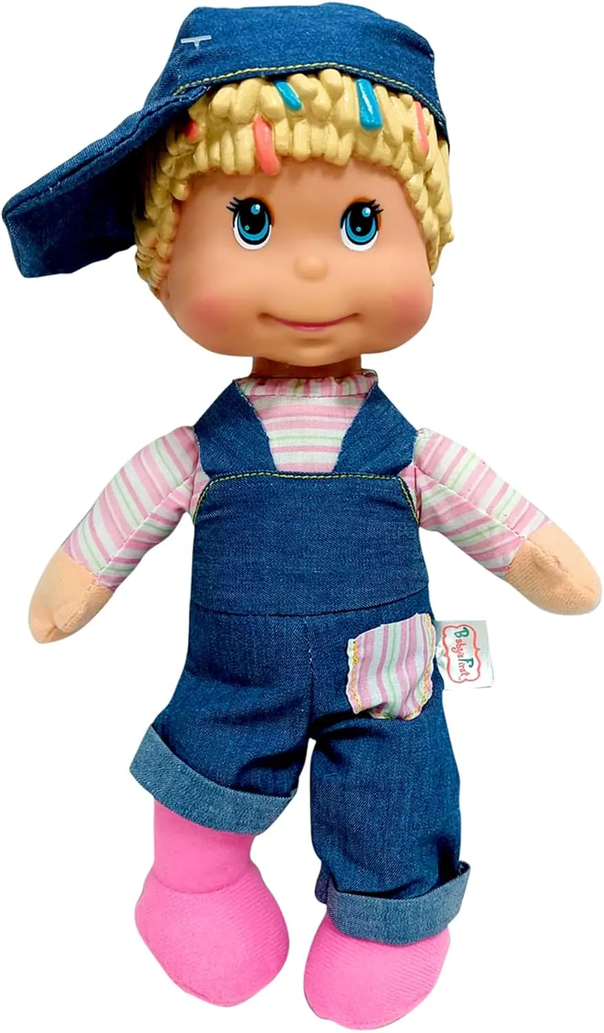Baby's First Goldberger My Alphabet Boy Doll - Blue Denim Overalls - Interactive Singing Musical Doll, Teaches Abc's & Fun Words, Soft Toy, Kids-Toddler Age 1 Year & Up