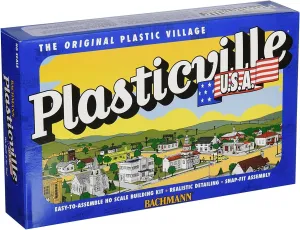 Bachmann Trains - PLASTICVILLE U.S.A. BUILDINGS – CLASSIC KITS - FARM BUILDINGS with ANIMALS - HO Scale