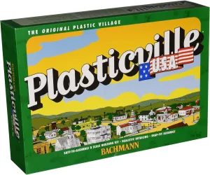 Bachmann Trains - PLASTICVILLE U.S.A. BUILDINGS – CLASSIC KITS - POLICE STATION w/POLICE CAR - O Scale