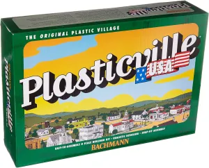 Bachmann Trains - PLASTICVILLE U.S.A. BUILDINGS – CLASSIC KITS - SCHOOL HOUSE w/Playground Equipment - O Scale