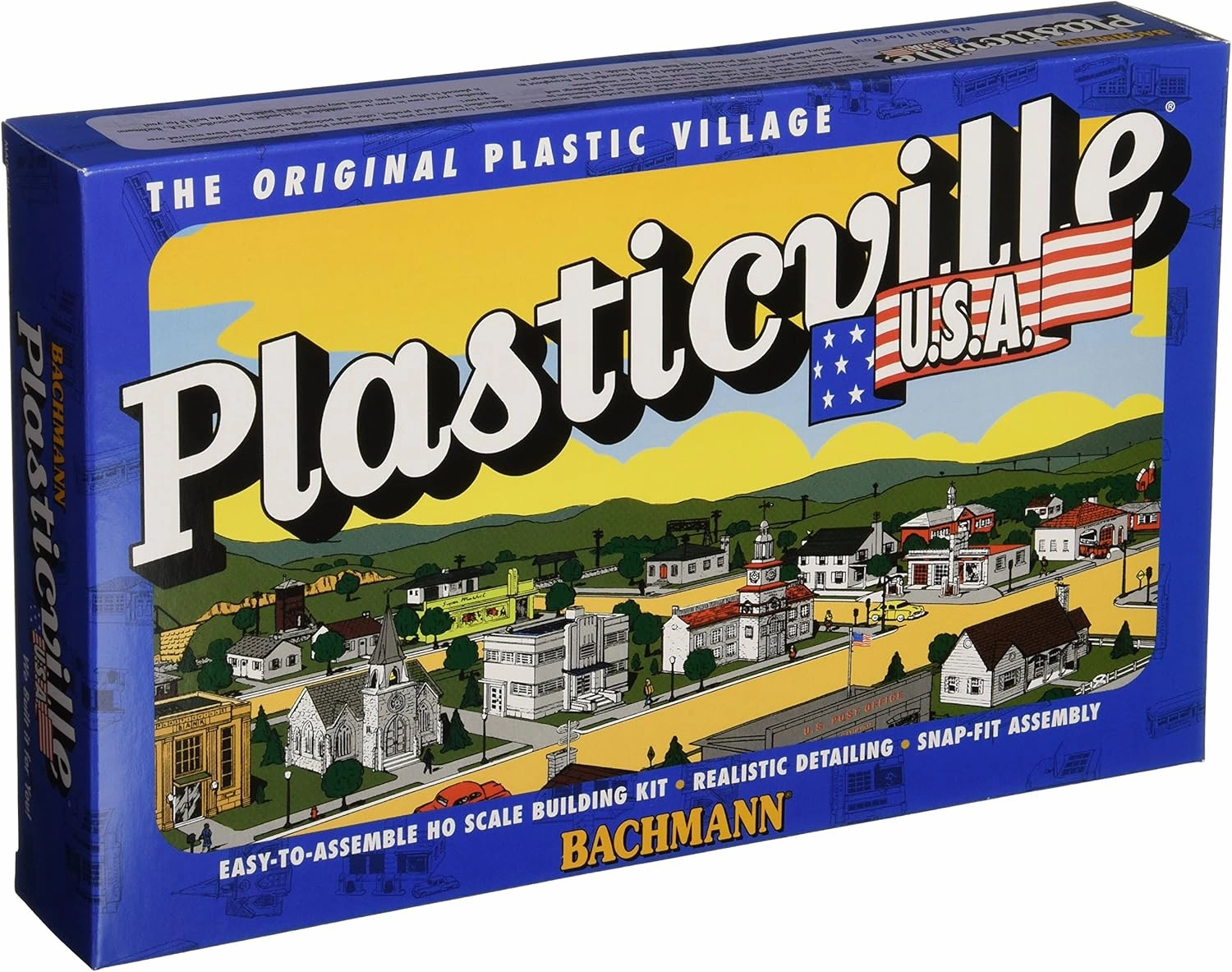 Bachmann Trains - PLASTICVILLE U.S.A. BUILDINGS – CLASSIC KITS - DRIVE-IN HAMBURGER STAND - HO Scale